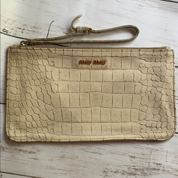 Miu Miu Handbags - Nude MIU MIU wristlet